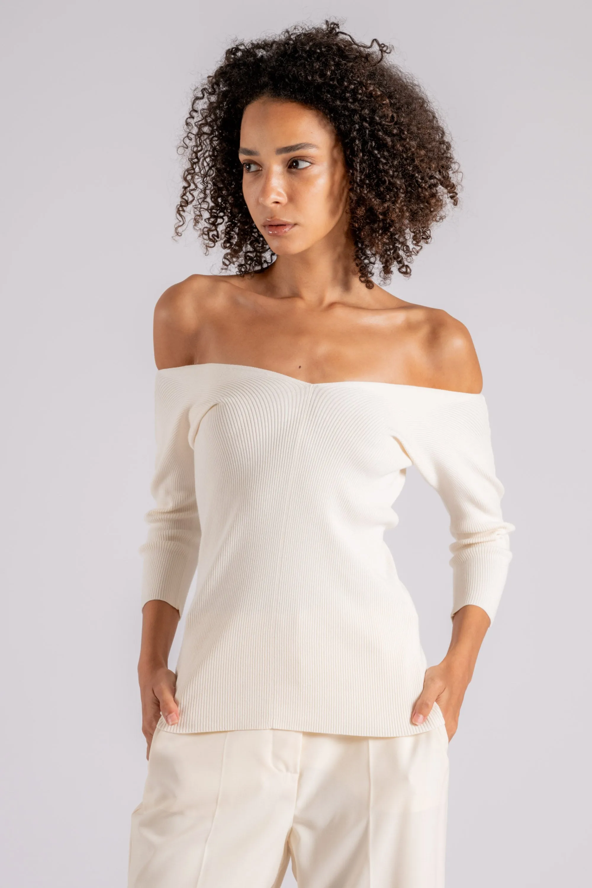 Max Mara Weekend Maglia Beige in Viscosa/Poliestere