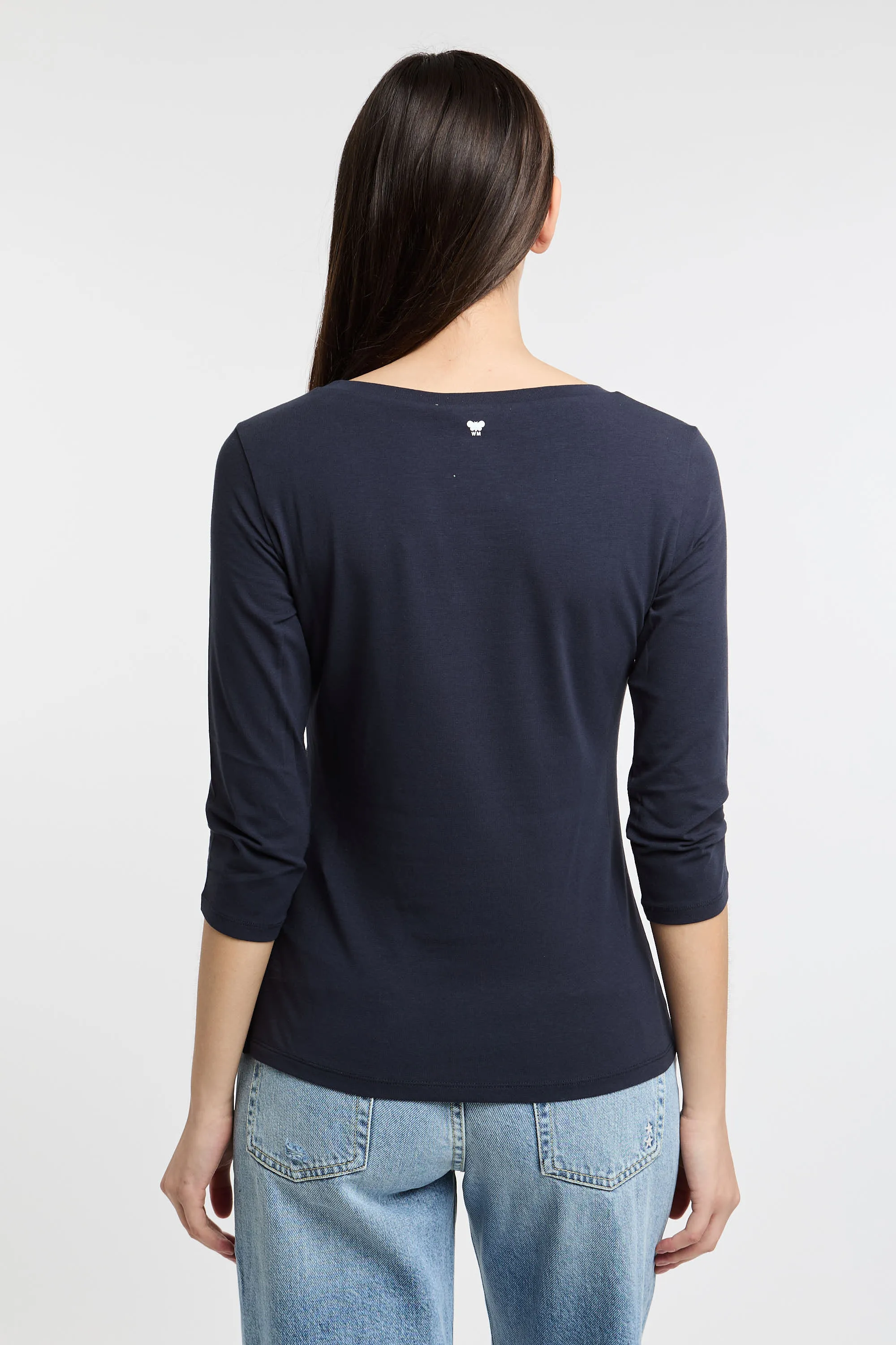 Max Mara Weekend T-Shirt 34 Blu in Cotone/Elastane