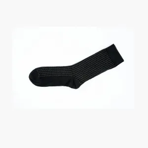 Men Black Pattern Premium Cotton Blend Mens Crew Socks 6-11 Comfort