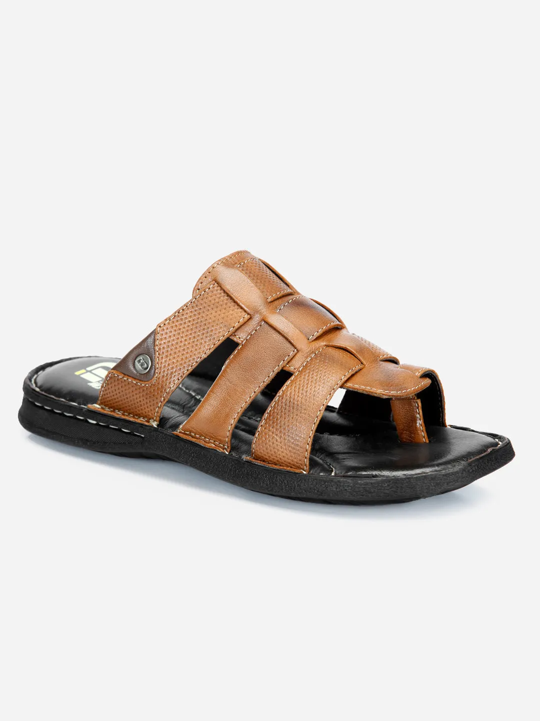 Men's Tan Slip On Comfort Sandal (ID4129)