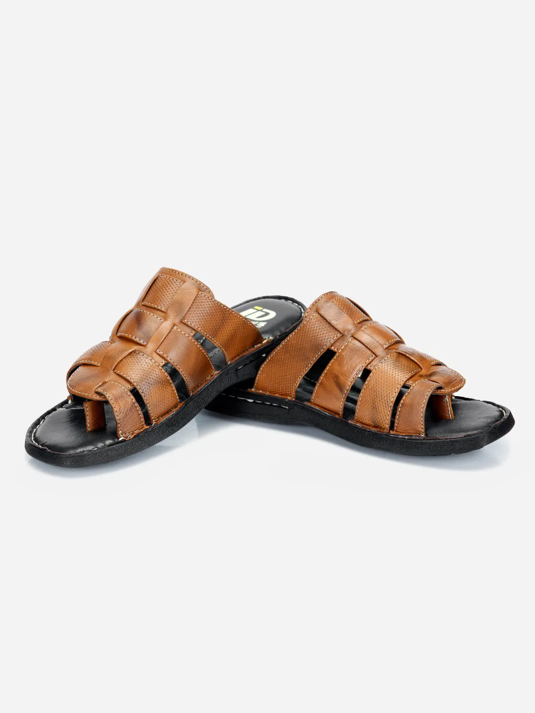 Men's Tan Slip On Comfort Sandal (ID4129)