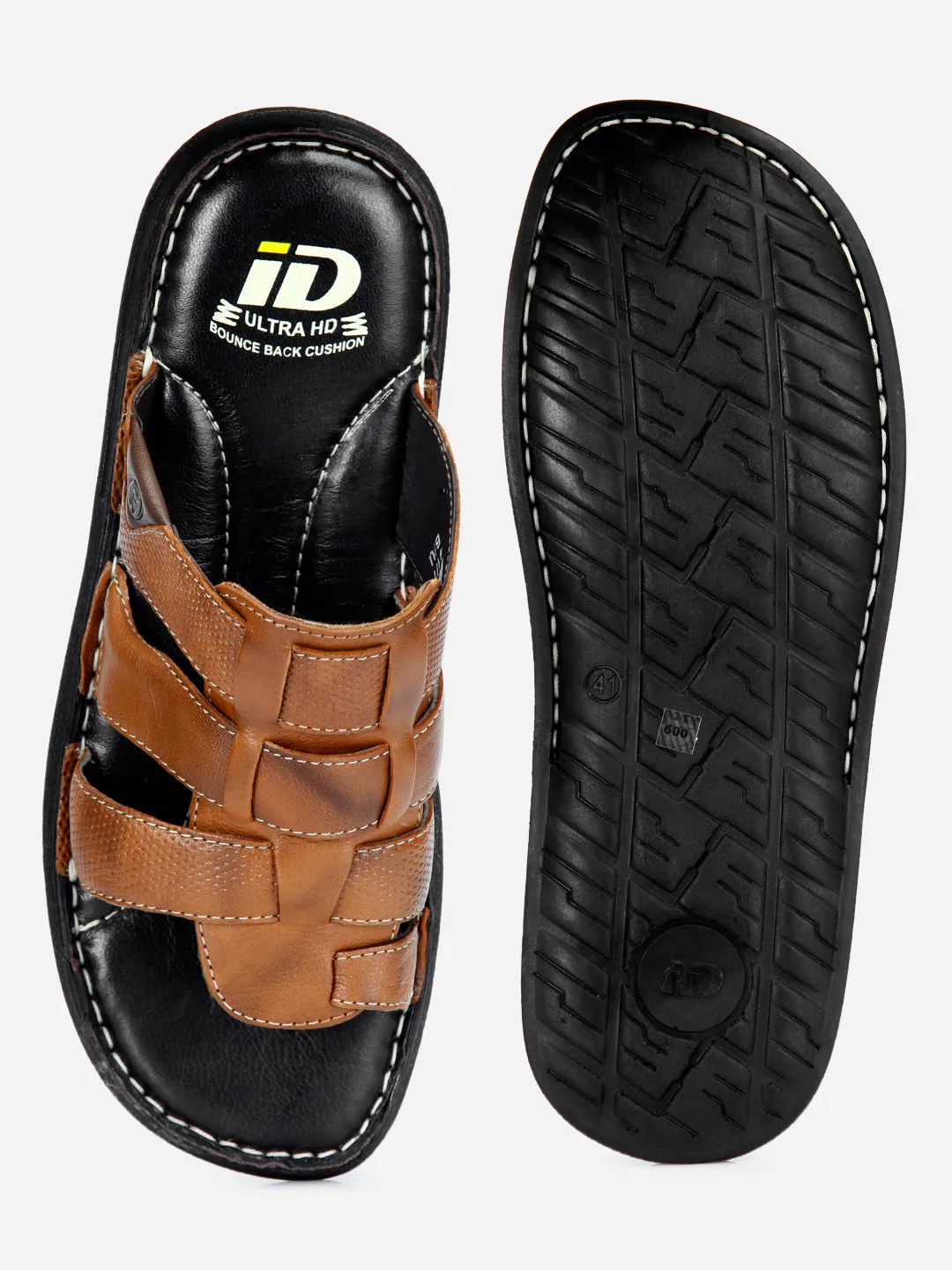 Men's Tan Slip On Comfort Sandal (ID4129)