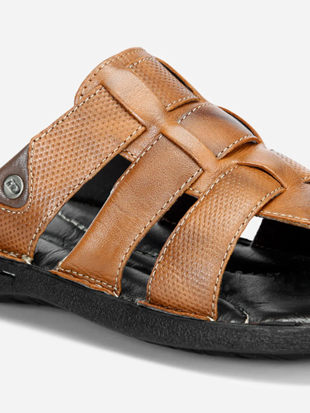 Men's Tan Slip On Comfort Sandal (ID4129)