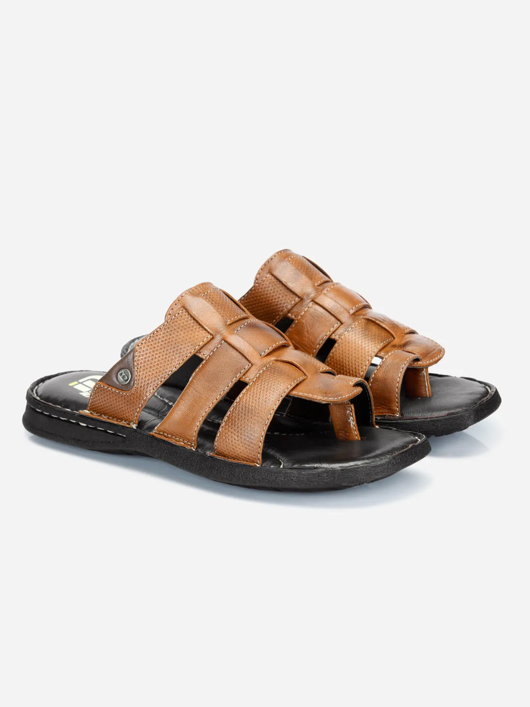 Men's Tan Slip On Comfort Sandal (ID4129)