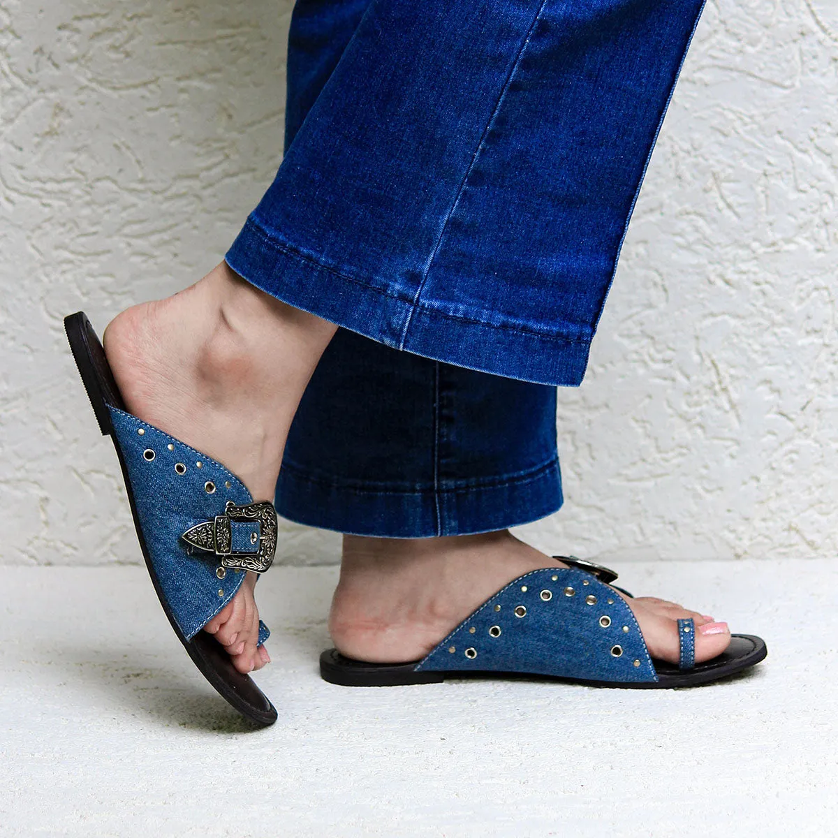 Nadia Denim Sandals