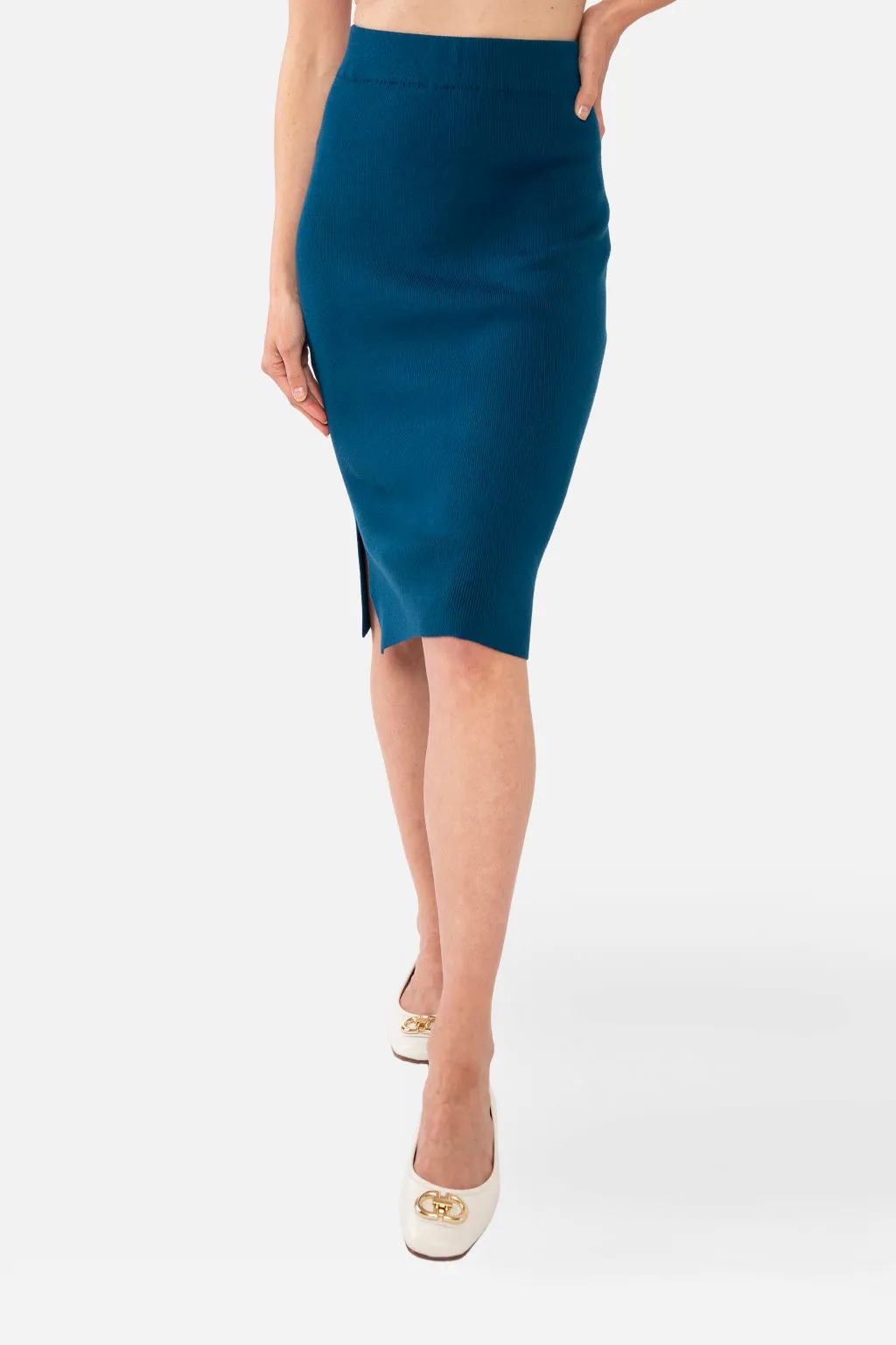 NATALIYA PENCIL SKIRT - CEMENT GREY