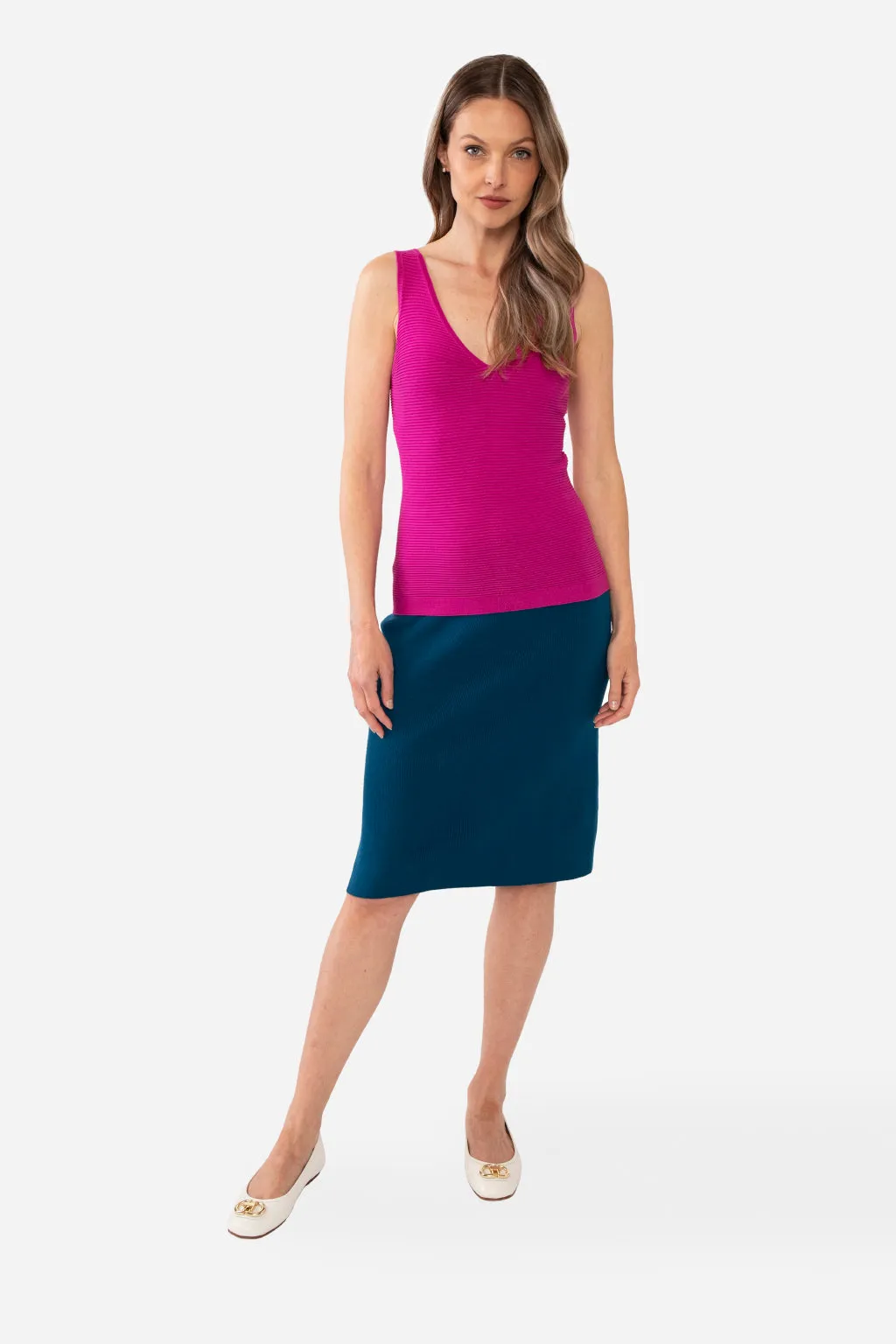 NATALIYA PENCIL SKIRT - CEMENT GREY