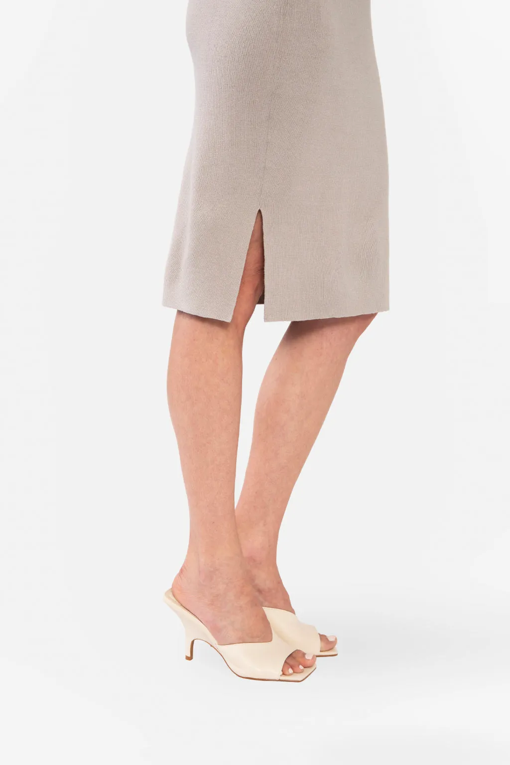 NATALIYA PENCIL SKIRT - CEMENT GREY