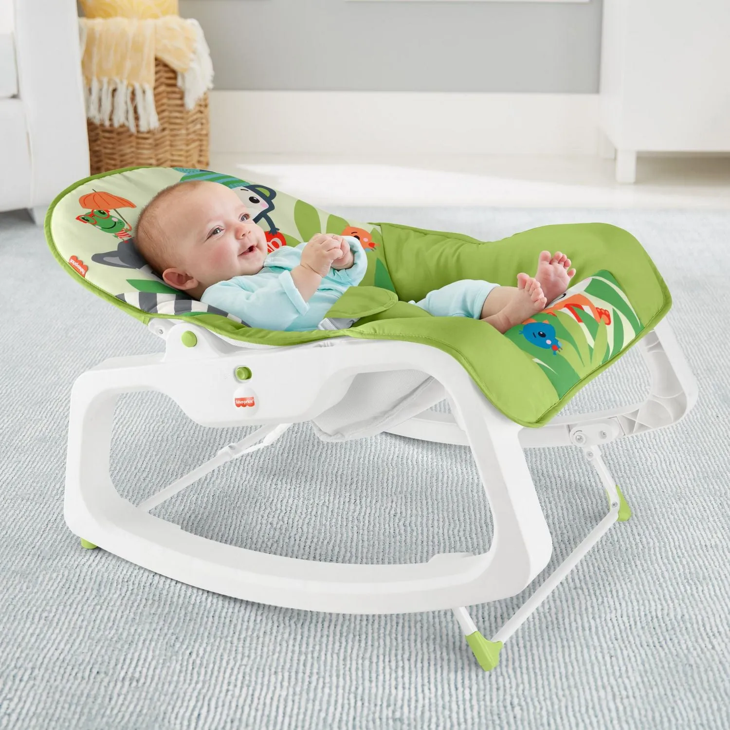 New in box! Fisher-Price Infant-to-Toddler Rocker Green Rocker! Use from birth until child weighs 40 lb
