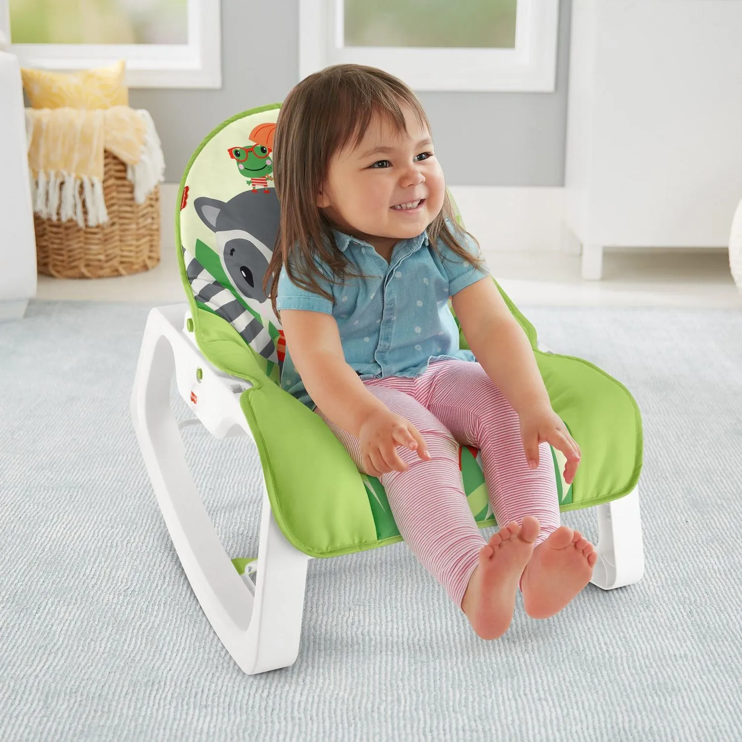 New in box! Fisher-Price Infant-to-Toddler Rocker Green Rocker! Use from birth until child weighs 40 lb