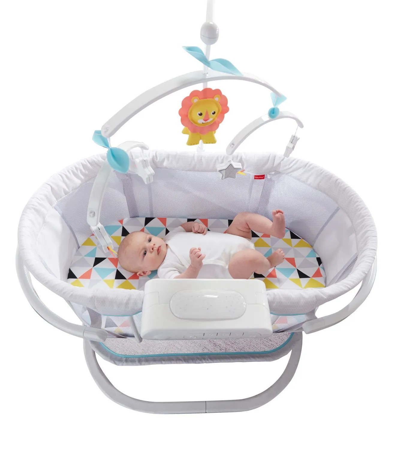 New in box! Fisher-Price Soothing Motions Bassinet! From soothing sways, music and sounds to calming vibrations, light projection and more! Retails $16O 