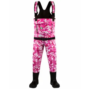 Oakiwear Neoprene Youth Kids Chest Waders Children Toddler, Pink Camo