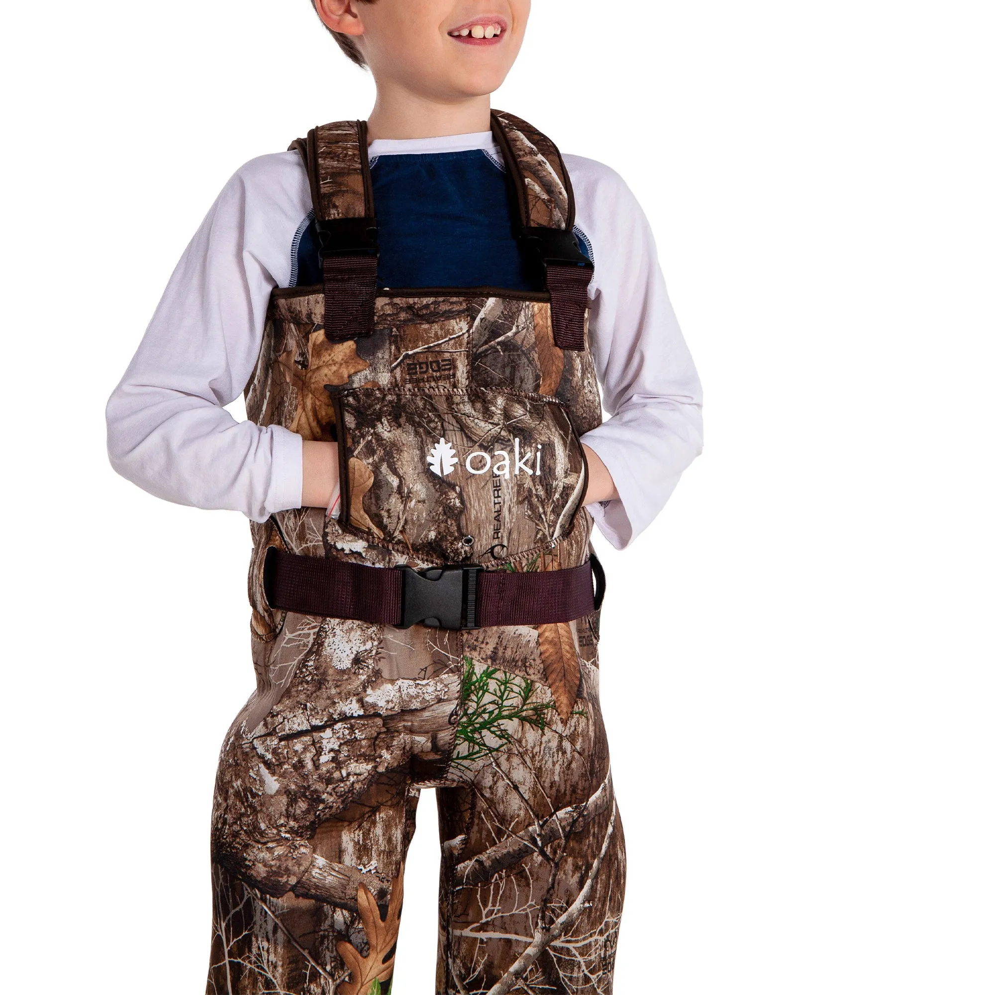 Oakiwear Neoprene Youth Kids Chest Waders Children Toddler, Realtree EDGE® Camo