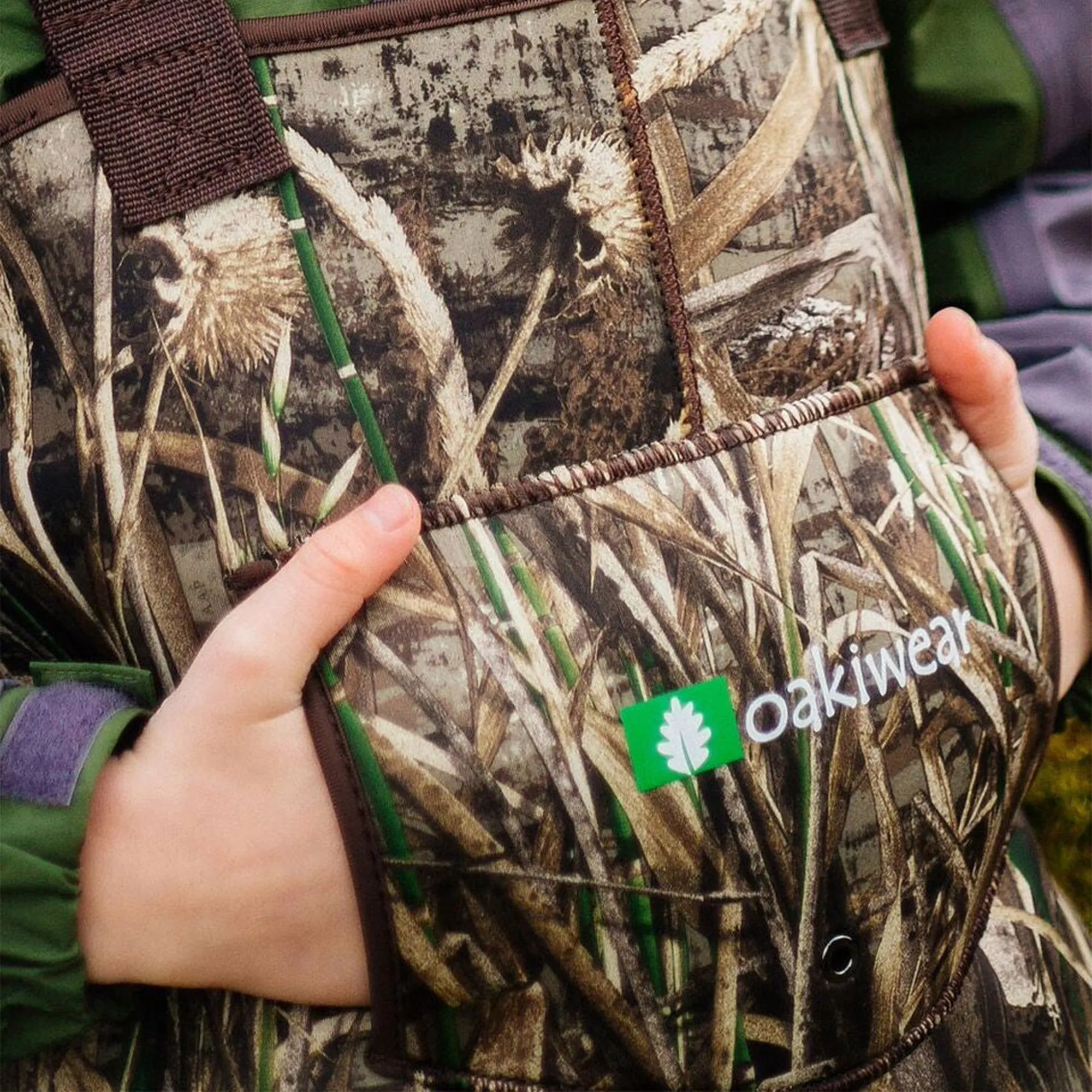 Oakiwear Neoprene Youth Kids Chest Waders Children Toddler, Realtree MAX-5® Camo