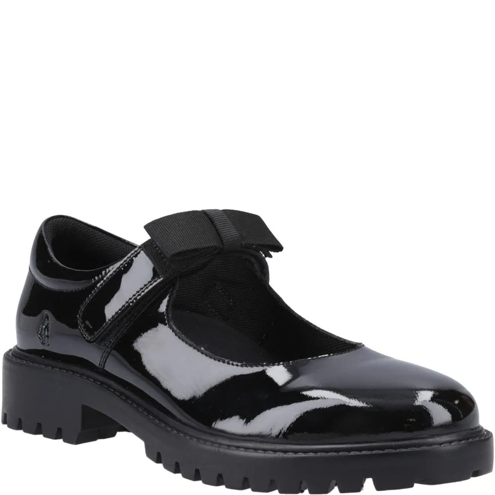 Patent Black XL Astrid Bow Senior School Shoes
