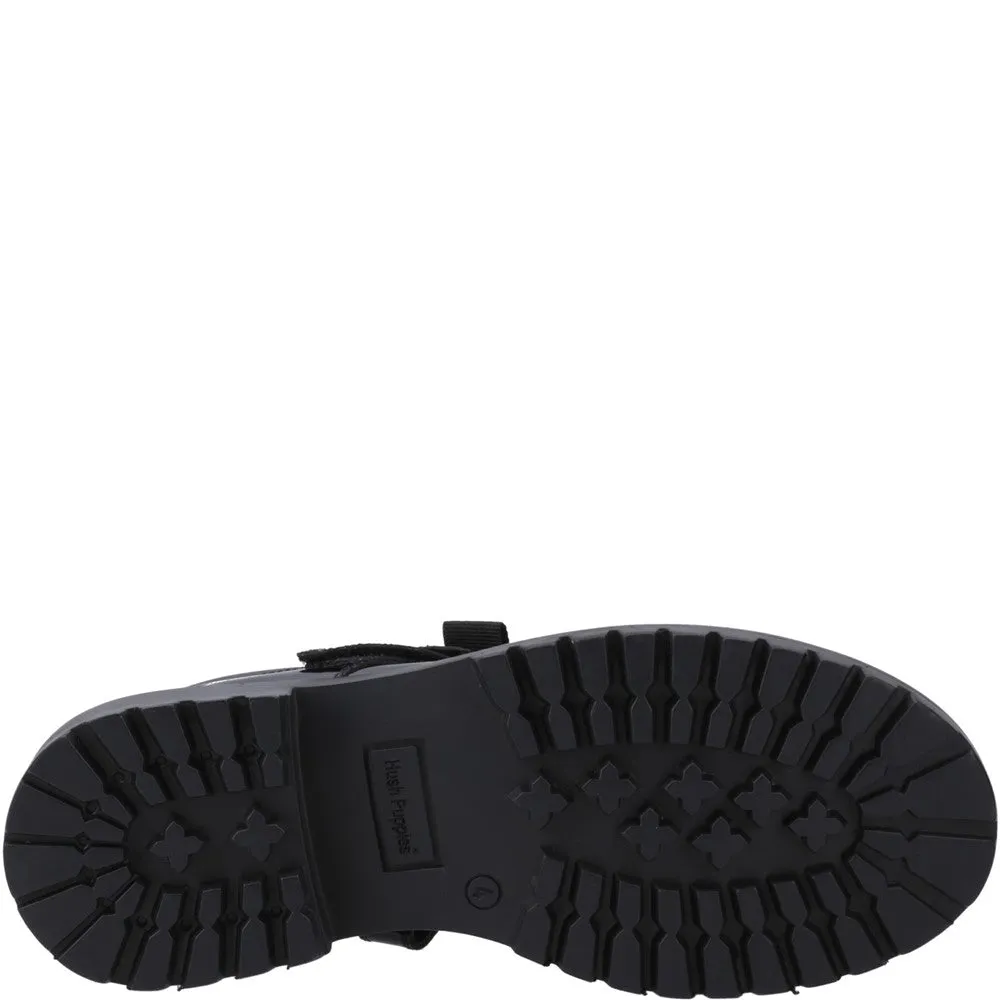 Patent Black XL Astrid Bow Senior School Shoes