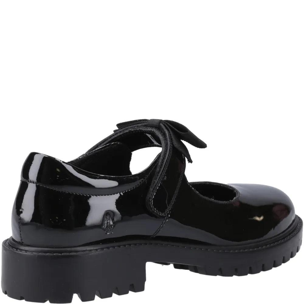Patent Black XL Astrid Bow Senior School Shoes
