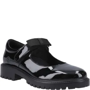 Patent Black XL Astrid Bow Senior School Shoes