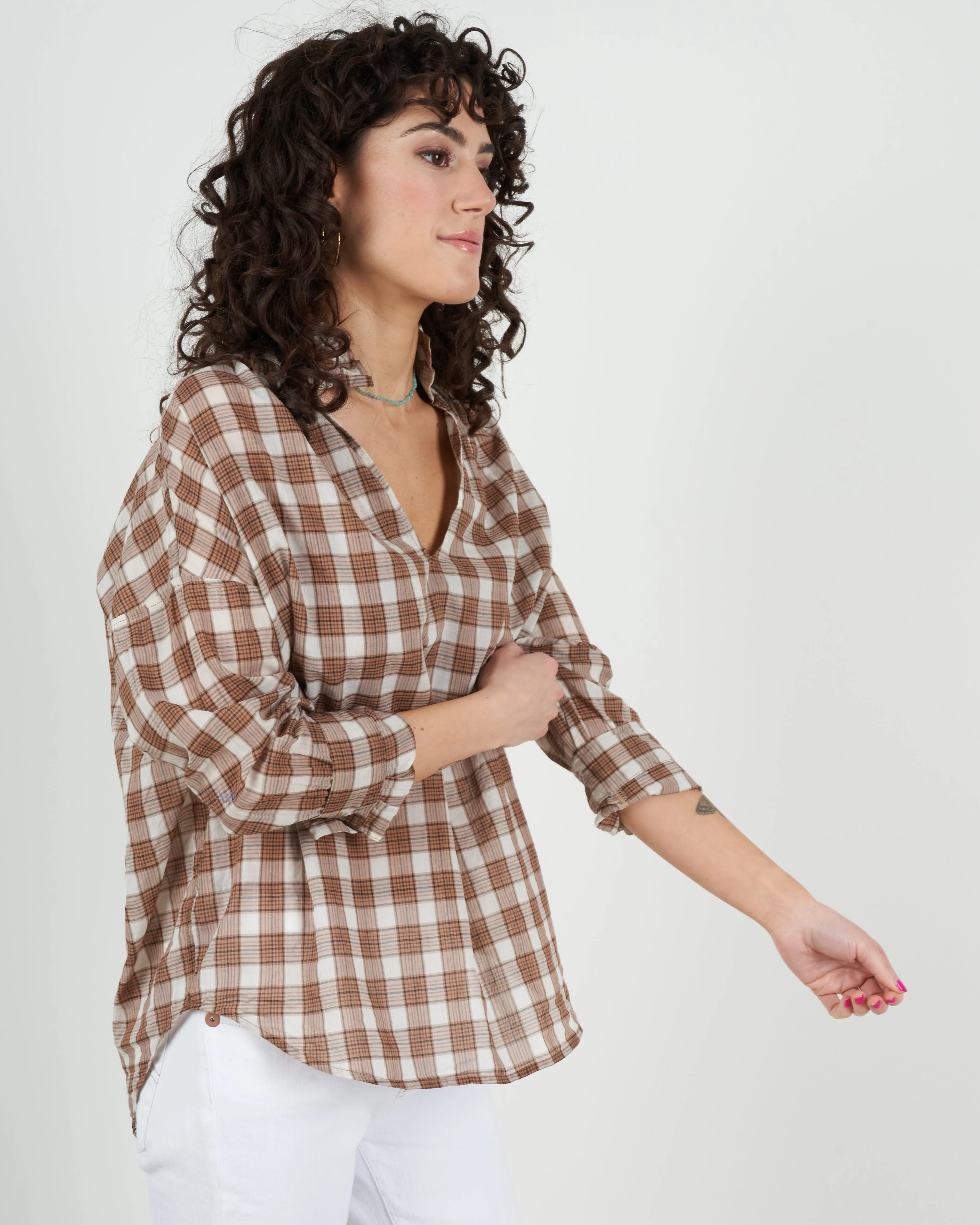 penelope - plaid - caramel