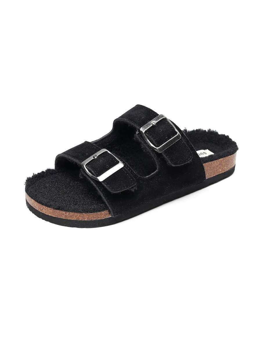 Plush Insole Dual-Strap Sandal