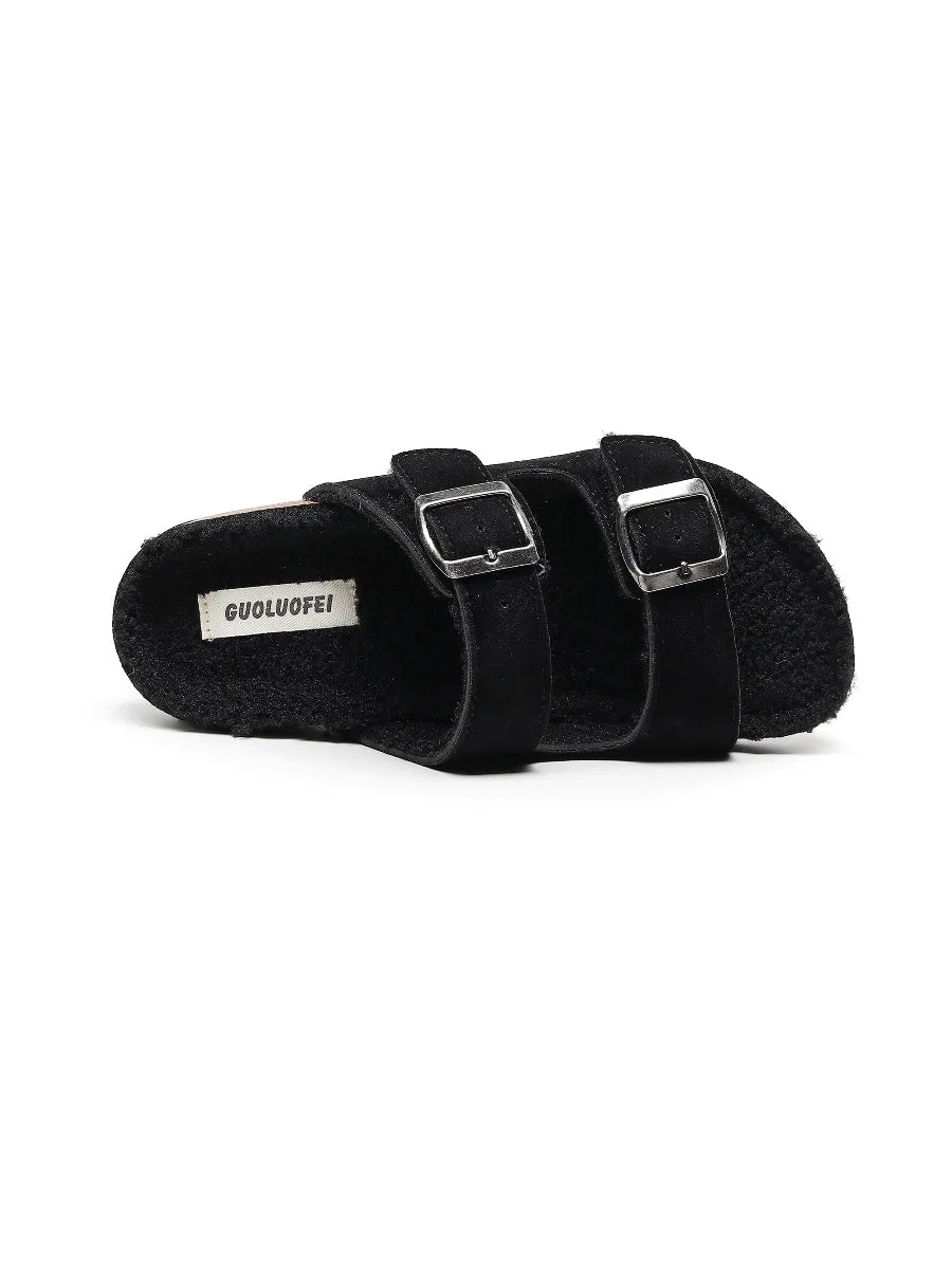 Plush Insole Dual-Strap Sandal