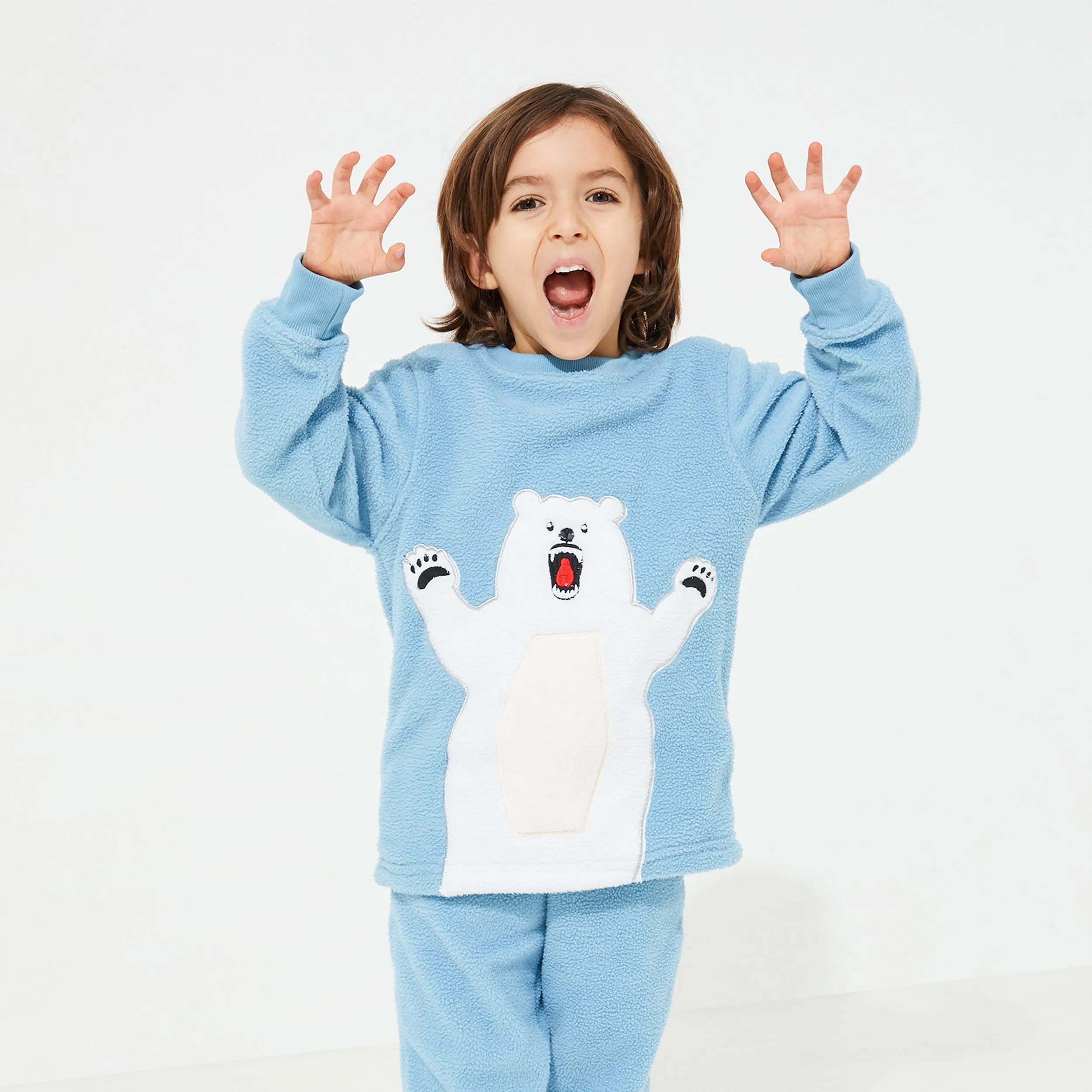Polar Bear Applique Winter Nightsuit