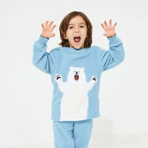 Polar Bear Applique Winter Nightsuit