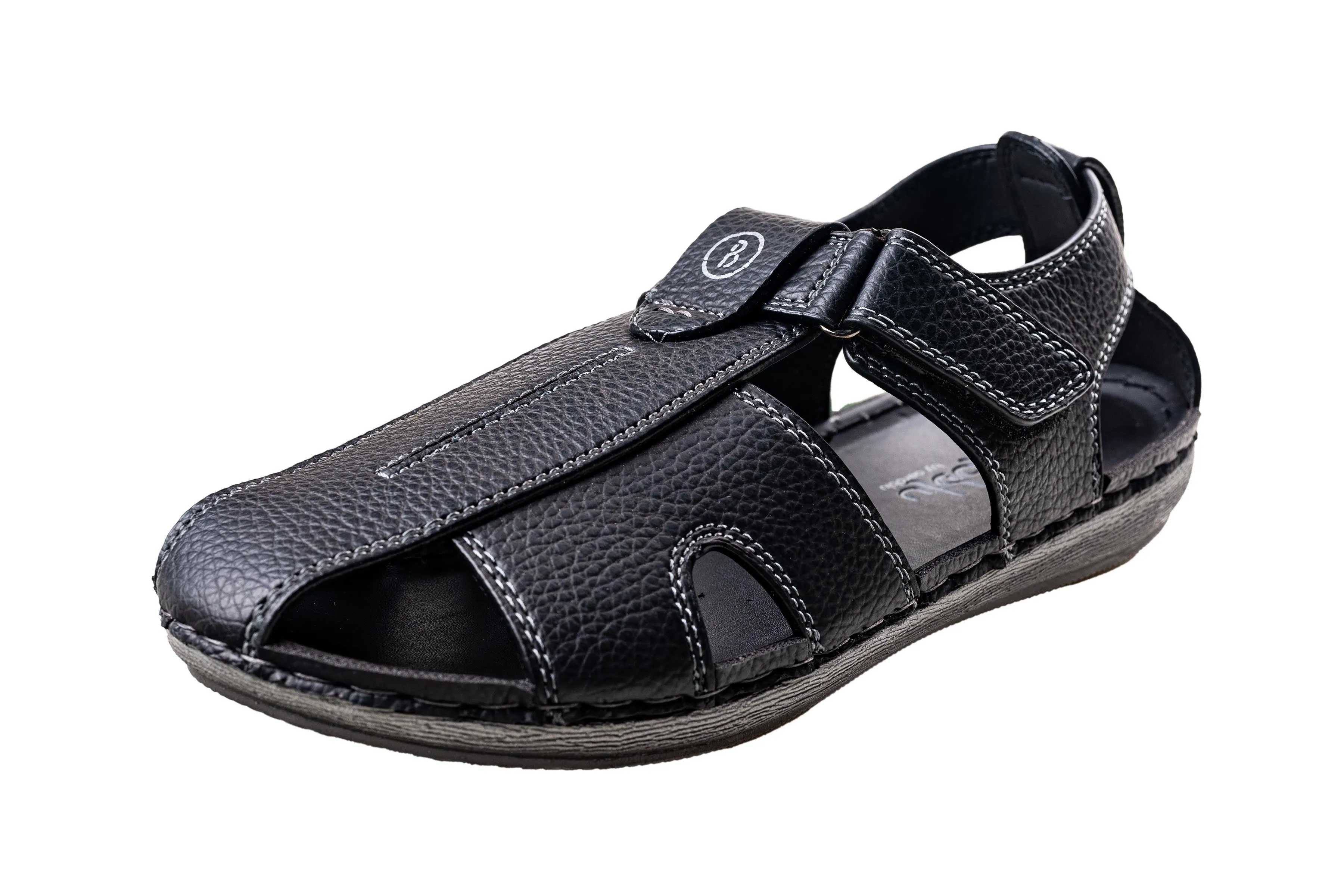 Puntoblu Black Gents Sandal PU