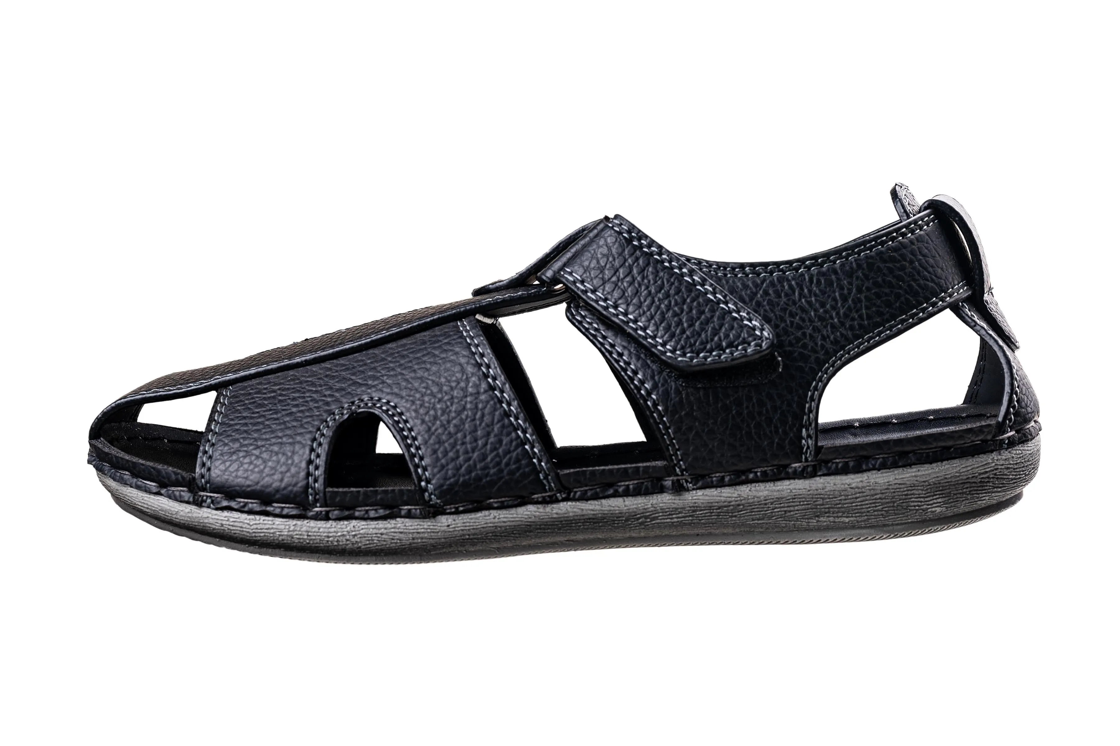 Puntoblu Black Gents Sandal PU
