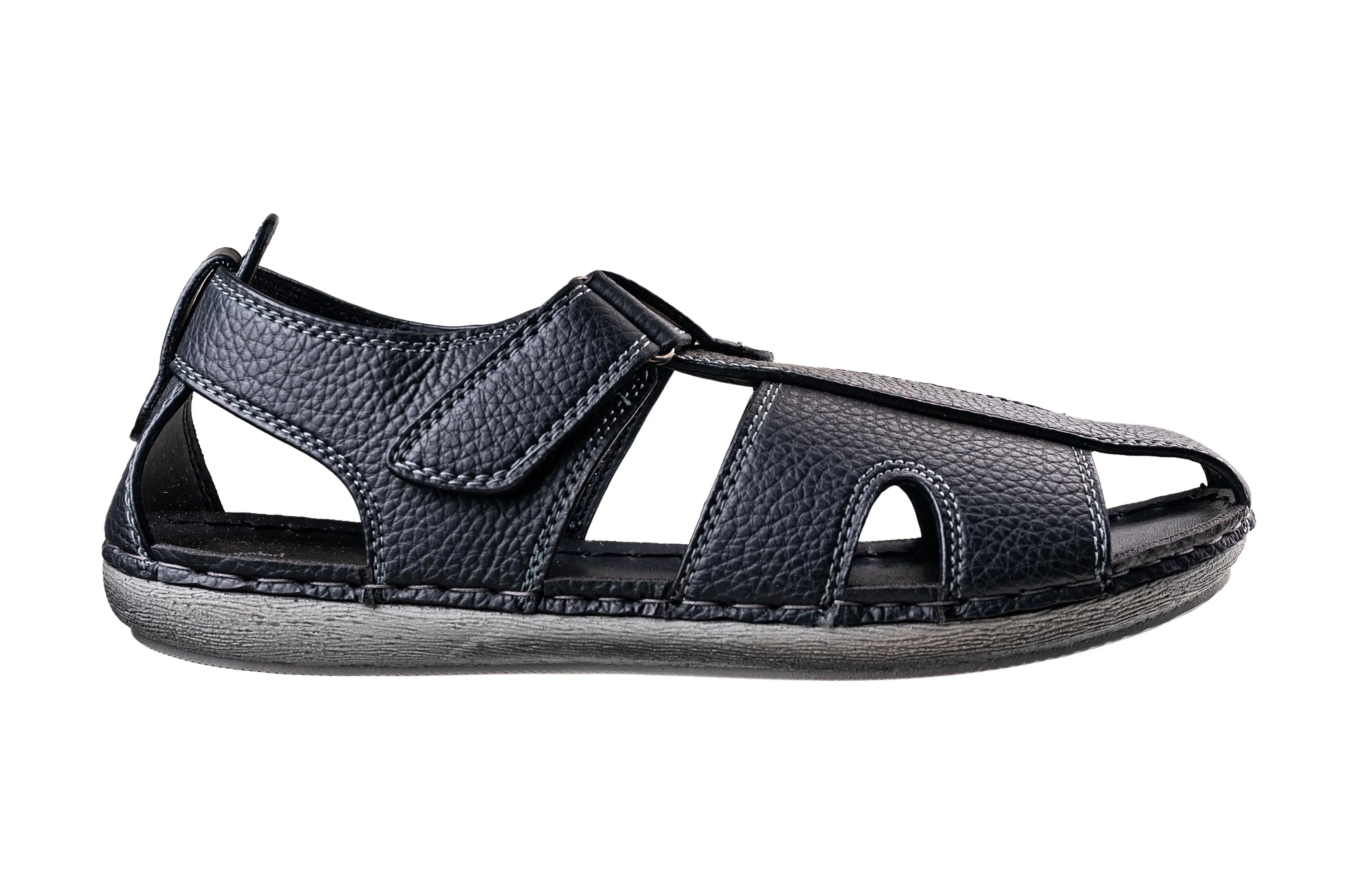 Puntoblu Black Gents Sandal PU