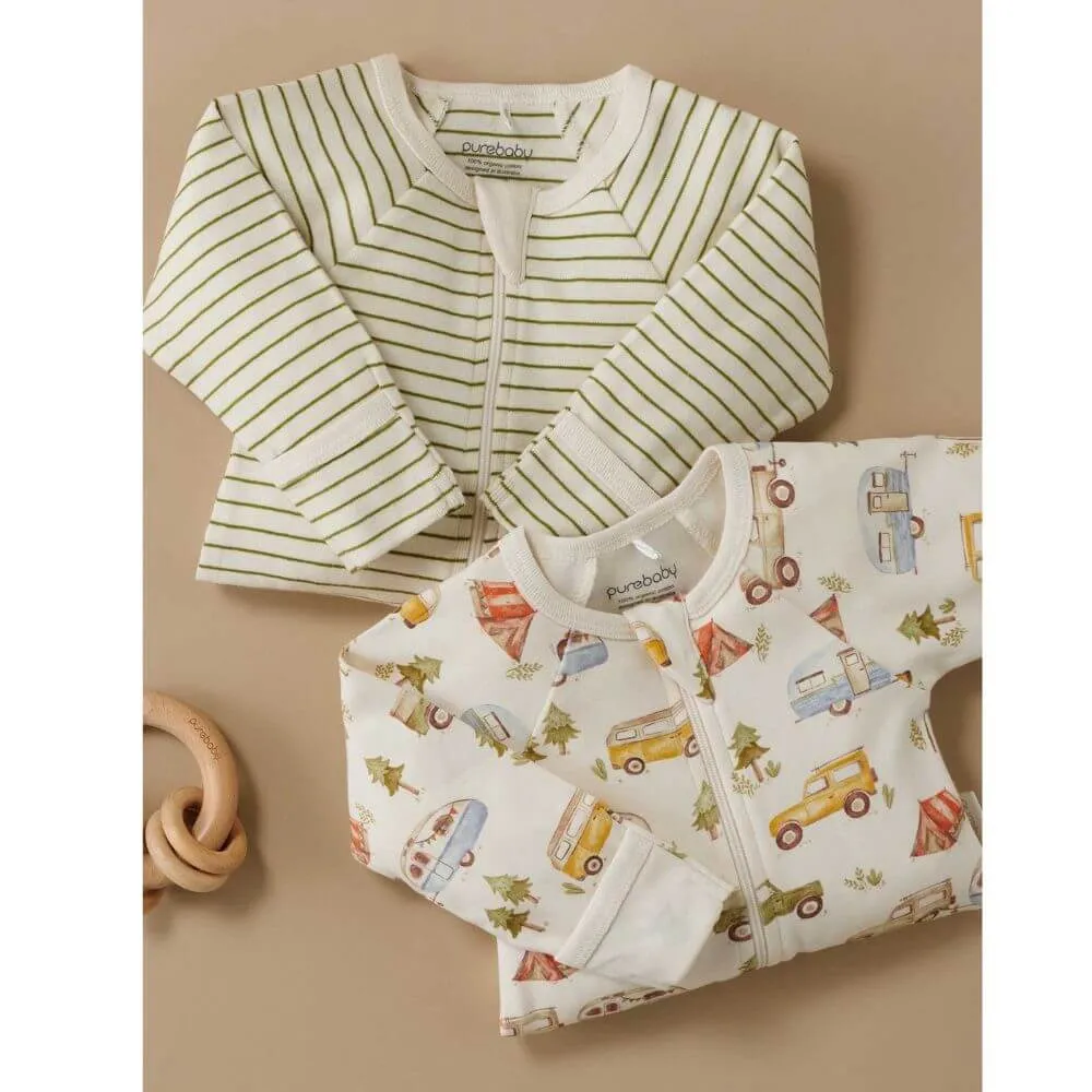 Purebaby Long Weekend Zipsuit 2-Pack