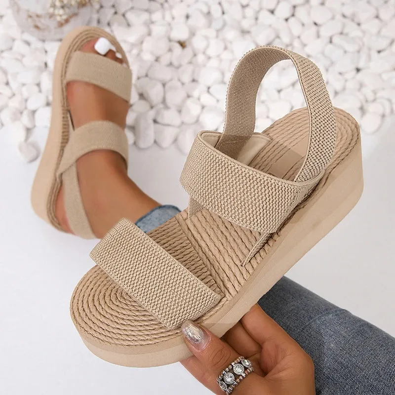 Sahara Sandals in Neutral Weave