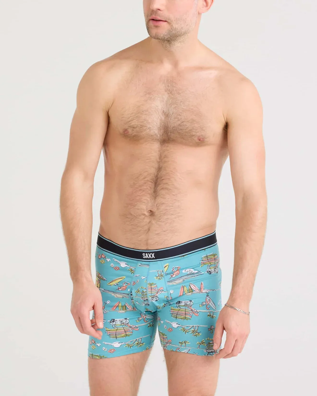 Saxx Daytripper Underwear - Beach Or Bust-Reef Blue