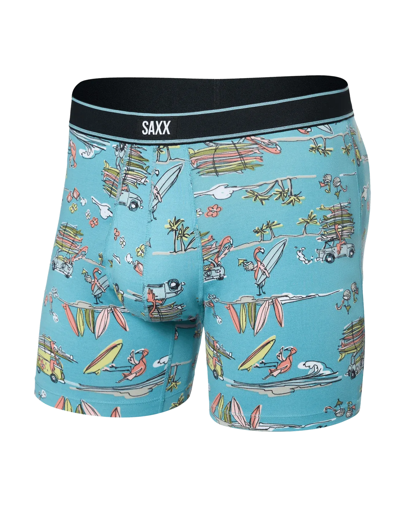 Saxx Daytripper Underwear - Beach Or Bust-Reef Blue