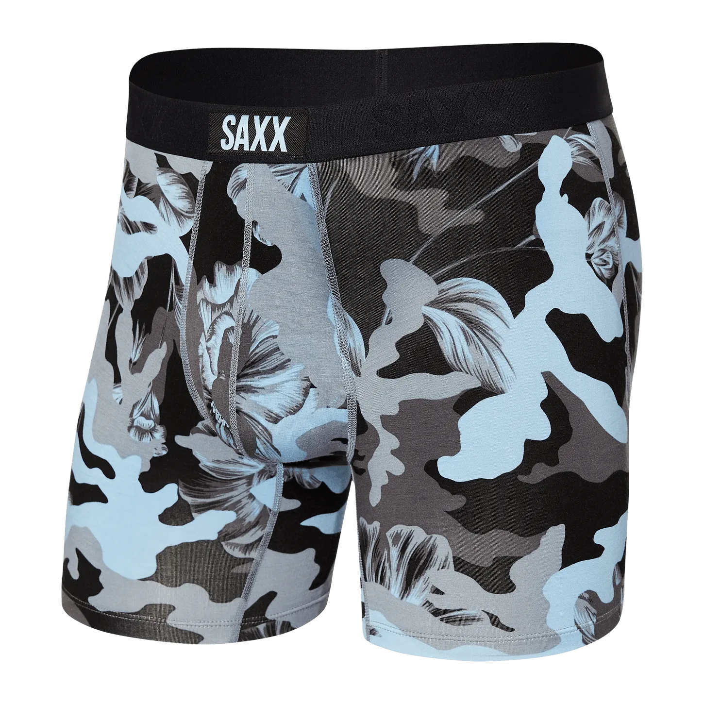 Saxx Vibe Boxers - Blue Camo Flora