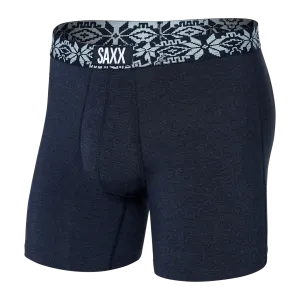 Saxx Vibe Boxers - Navy Heather/Holiday WB