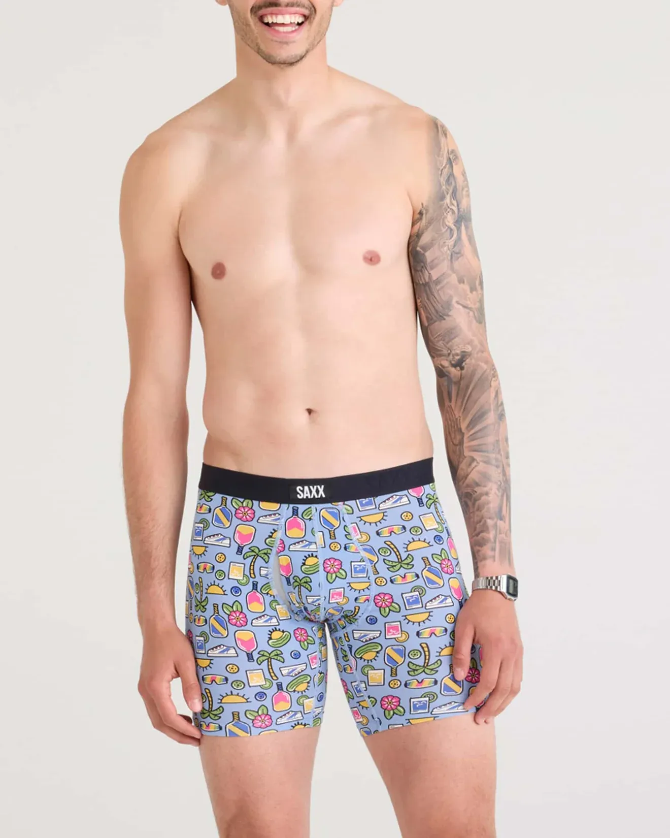 Saxx Vibe XTRA Underwear - Pickleball Paradise-Blue