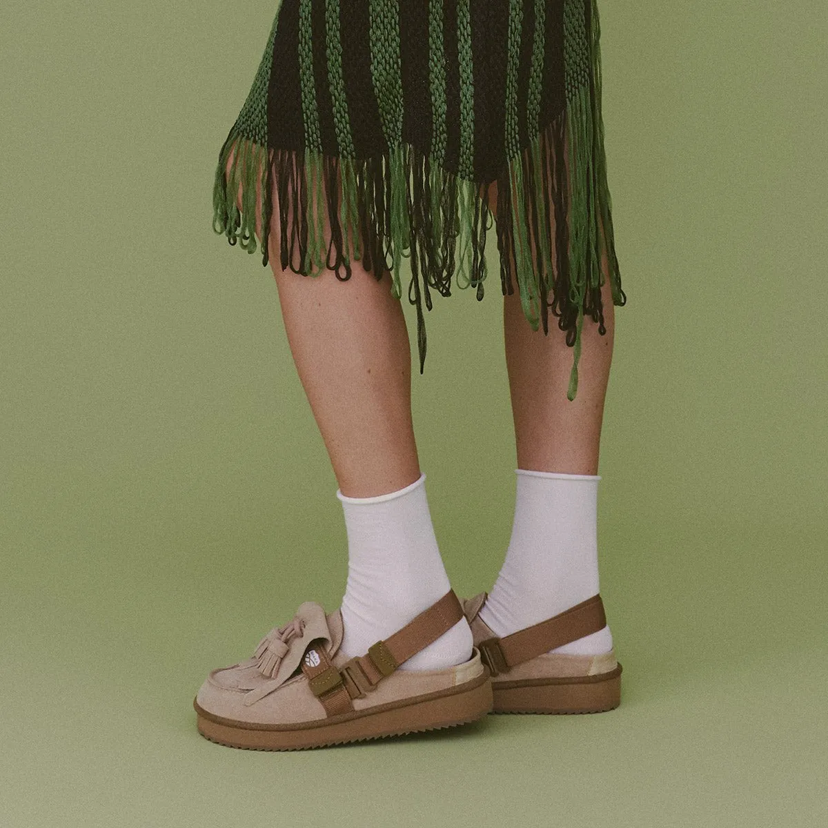 SHAKA 2way キルトタッセル ミュール サンダル MOC MULE TASSEL SUEDE [メンズ/レディース][2024 秋冬] SK-296
