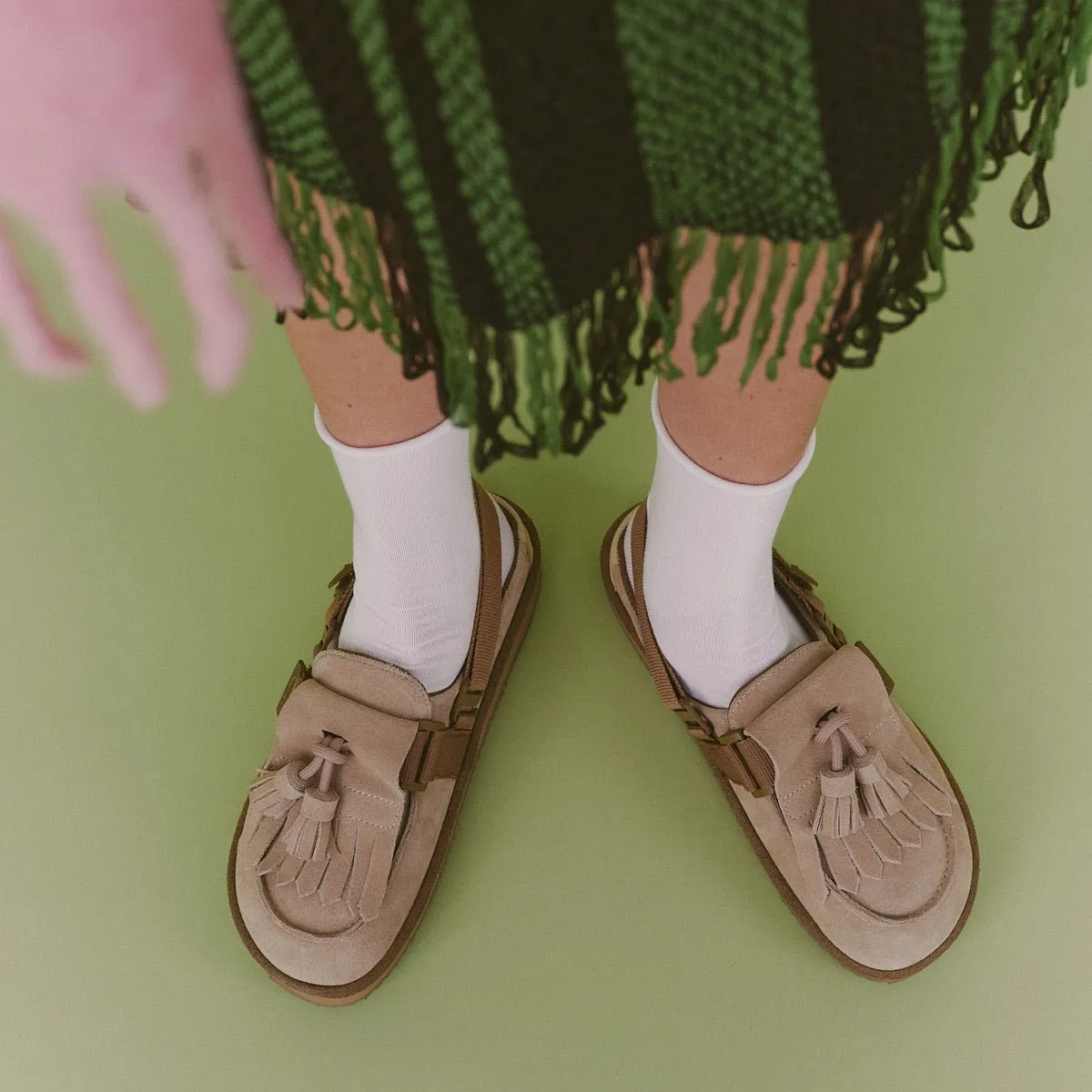 SHAKA 2way キルトタッセル ミュール サンダル MOC MULE TASSEL SUEDE [メンズ/レディース][2024 秋冬] SK-296