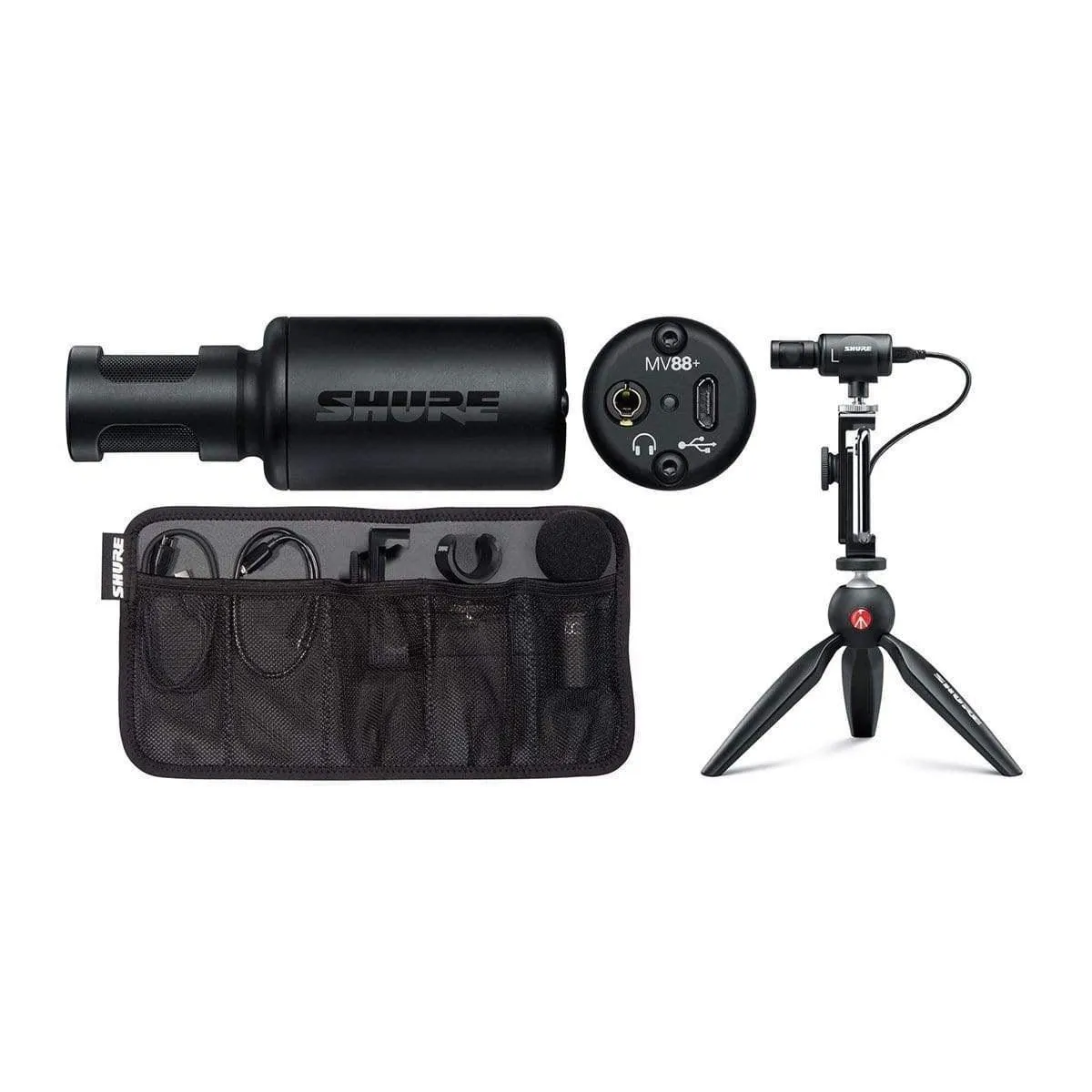 Shure MOTIV MV88  Video Kit - Digital Stereo Condenser Microphone and Accessories for Smartphones (iOS, Android)