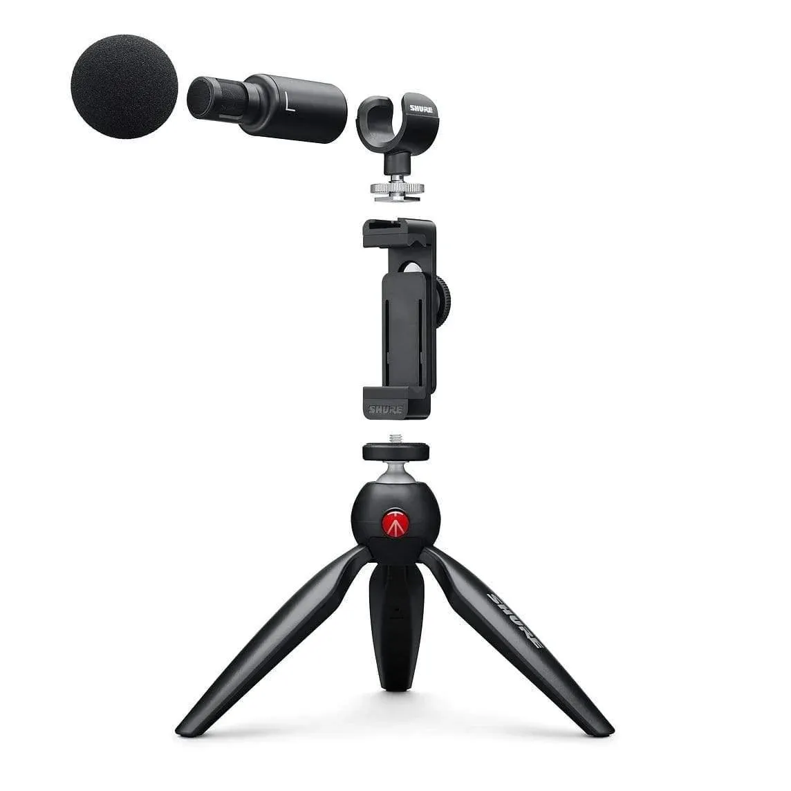 Shure MOTIV MV88  Video Kit - Digital Stereo Condenser Microphone and Accessories for Smartphones (iOS, Android)