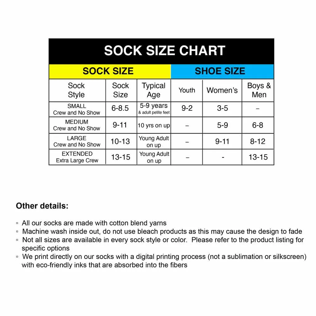 Sigma Delta Tau Sorority Crew Socks with Rainbow Design