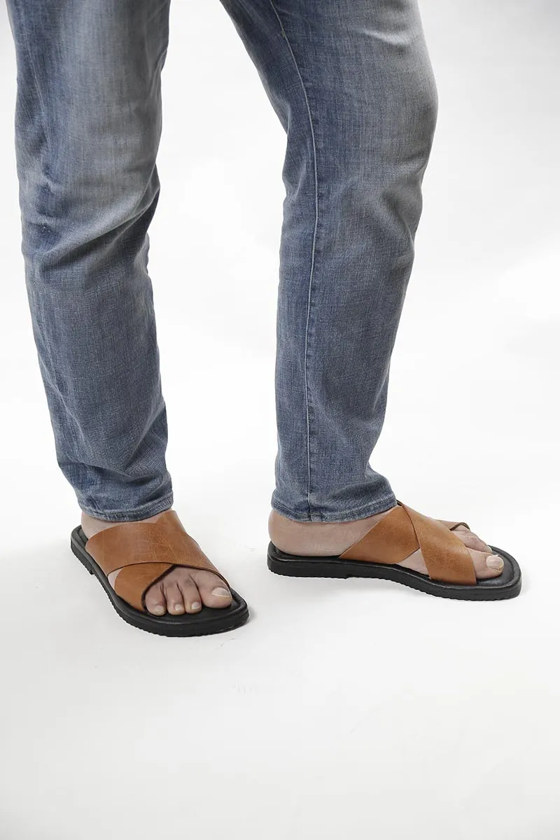 Simon Tan &  Black Men's Slider