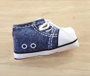 Sneaker Catnip Cat Toy in Blue Denim