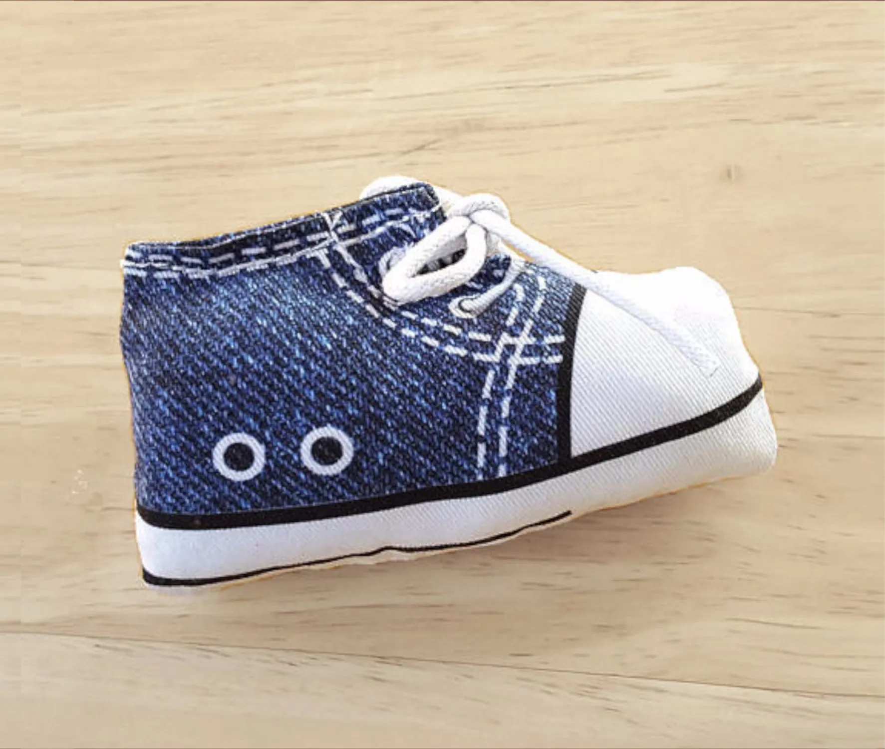 Sneaker Catnip Cat Toy in Blue Denim