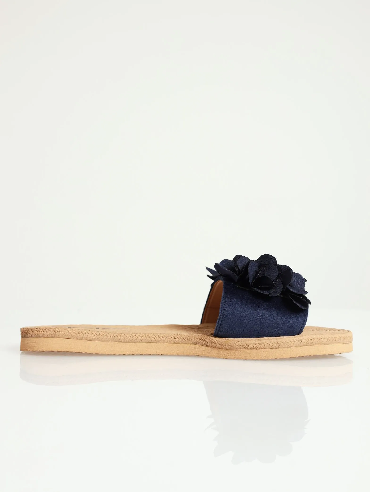 Soft Flowers Moulded Mule - Navy