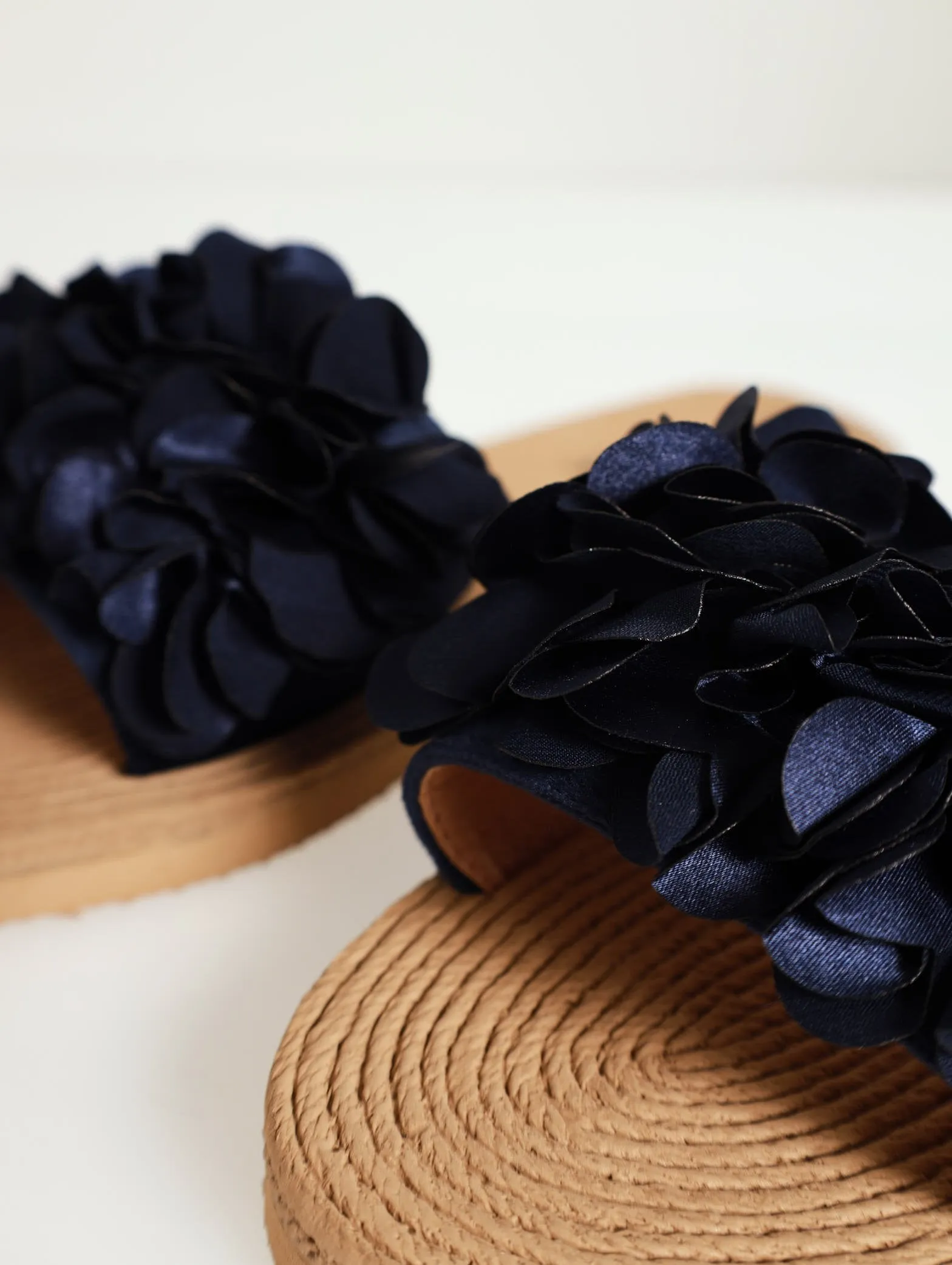 Soft Flowers Moulded Mule - Navy