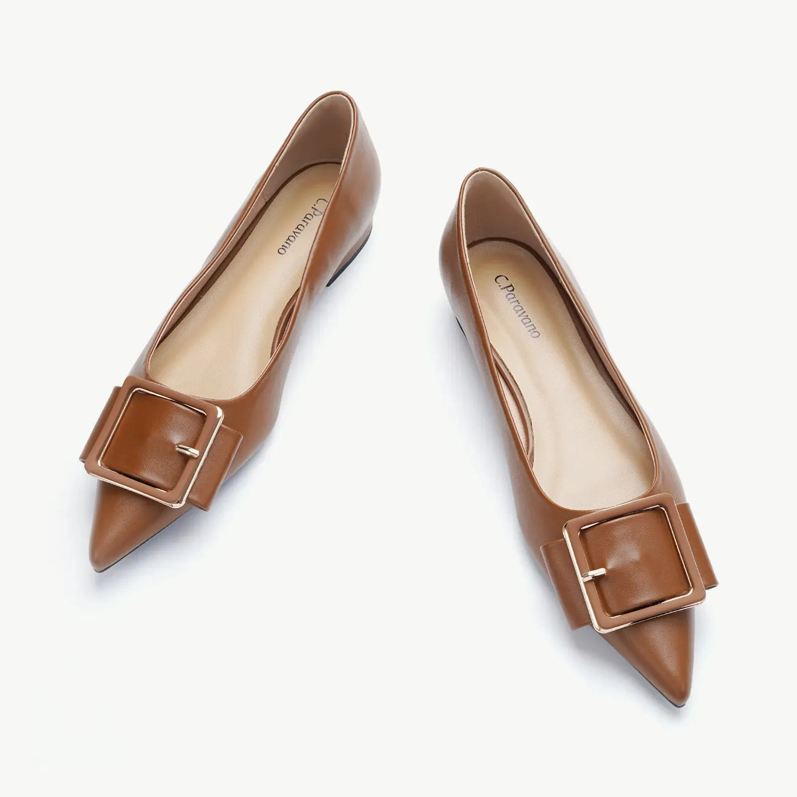 Square Buckle Flats (Aida) (SALE)