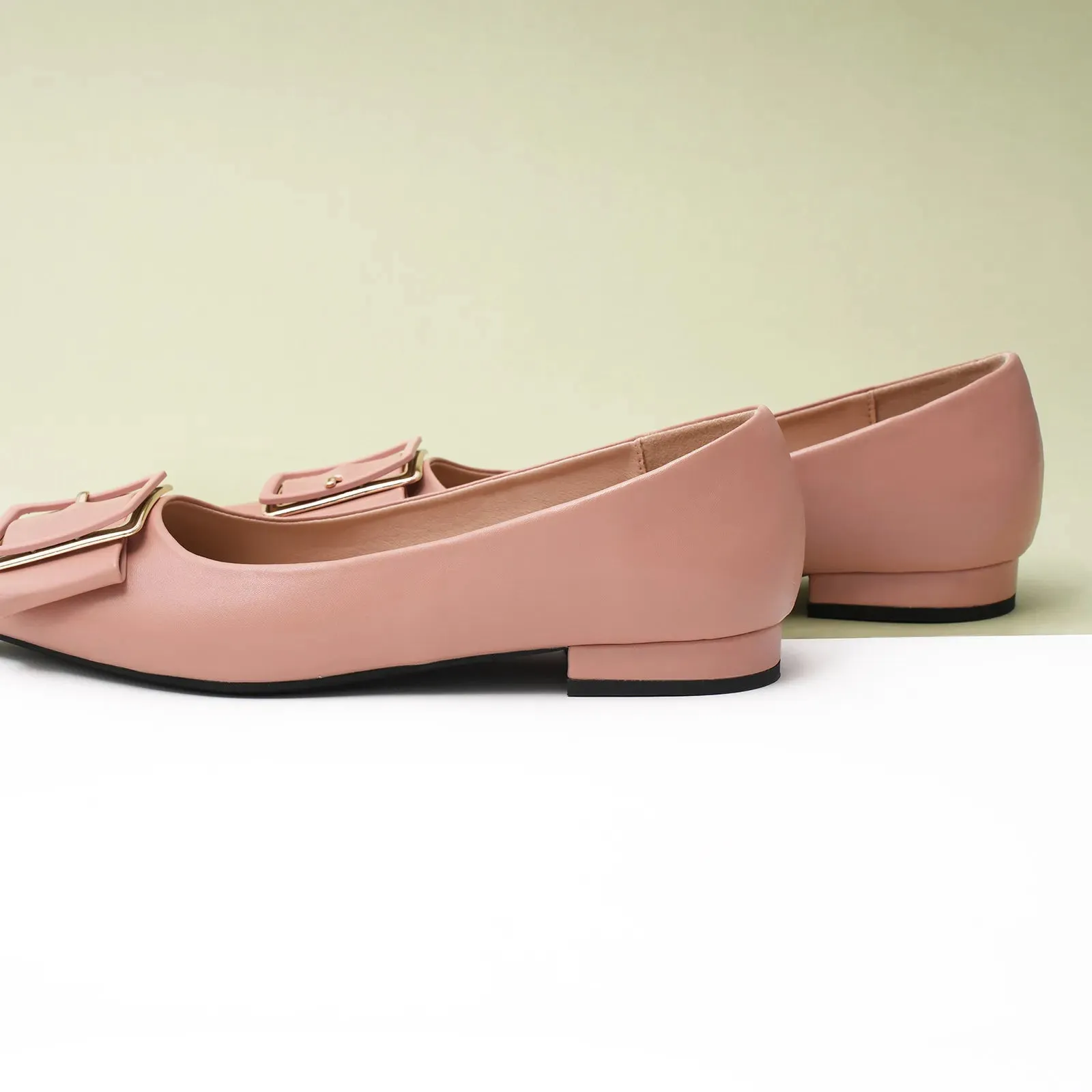 Square Buckle Flats (Aida) (SALE)