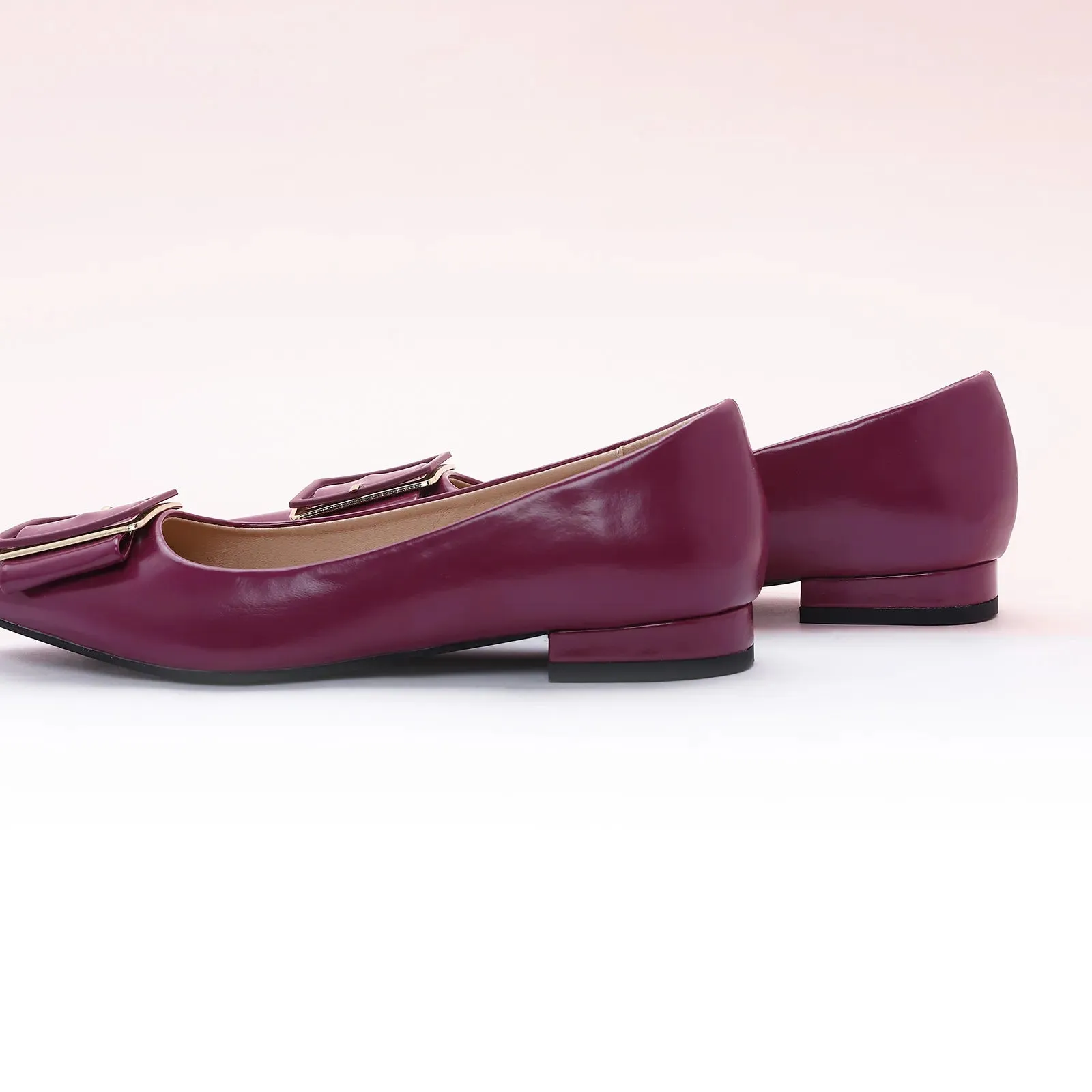 Square Buckle Flats (Aida) (SALE)